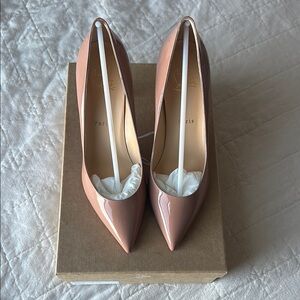NEW Christian Louboutin Kate Patent calf leather 100 mm pumps